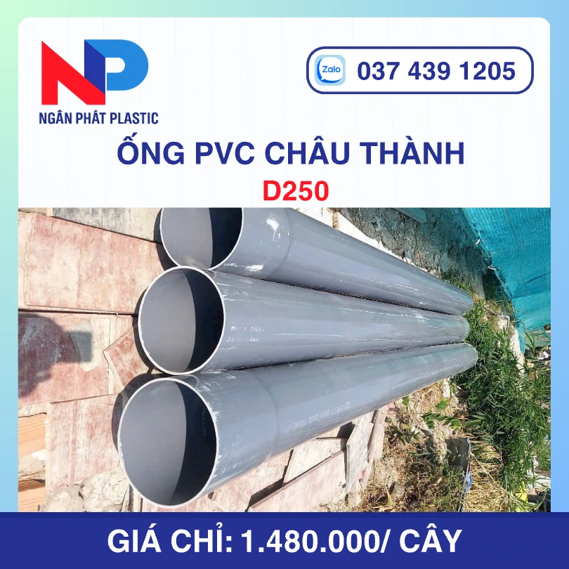 Ống Nhựa uPVC D250 Châu Thành Bơm Cát